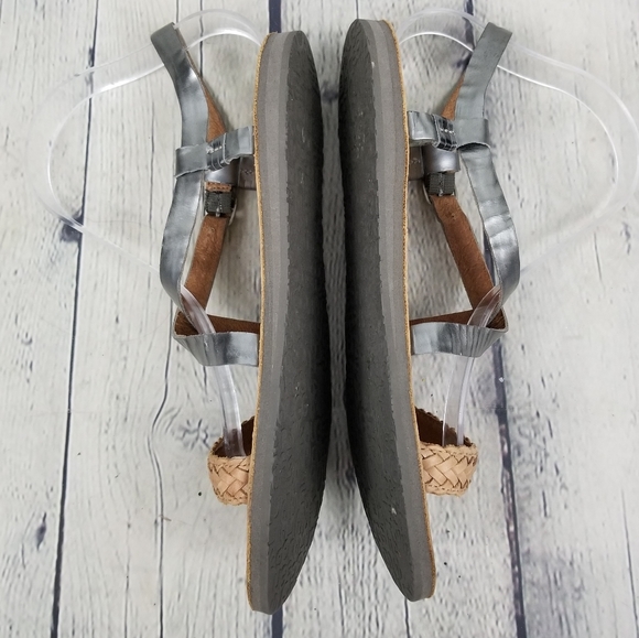 UGG | Jordyne metallic silver & braided strappy sandals - Picture 3 of 9